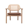 Front Bijzetzetel Titus Lounge Chair Natural Oak Chestnut Vincent Sheppard