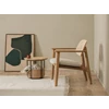 Bijzetzetel Titus Lounge Chair Natural Oak Lime White Bouclé Vincent Sheppard