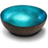 Cocosbowl Noya- metallic turquoise leaf- 14cm- 5956021