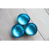 Cocosbowl Noya- metallic turquoise leaf- 14cm- 3