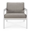 Front Bijzetzetel Jack Outdoor Lounge Chair Aluminium White Mocha 60151 Ethnicraft
