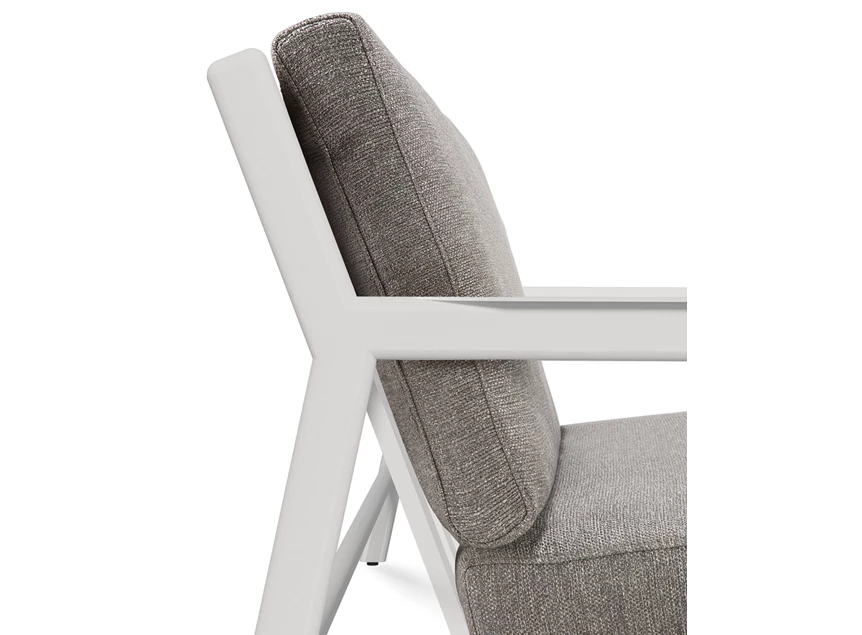 Zijkant Bijzetzetel Jack Outdoor Lounge Chair Aluminium White Mocha 60151 Ethnicraft