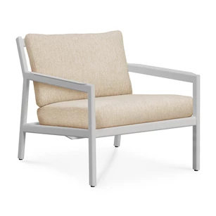 Bijzetzetel Jack Outdoor Lounge Chair Aluminium White Natural 60152 Ethnicraft