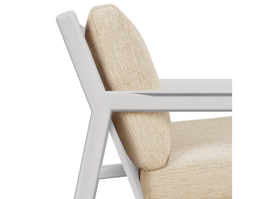 Zijkant Bijzetzetel Jack Outdoor Lounge Chair Aluminium White Natural 60152 Ethnicraft