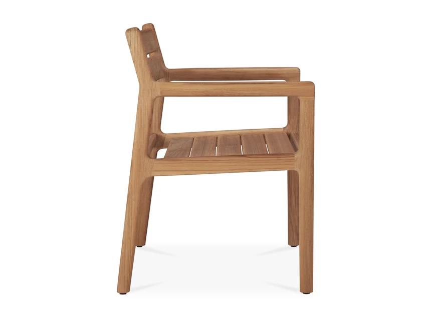 Zijkant Armstoel Teak Jack Outdoor Dining Chair Frame 10284 Ethnicraft