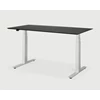 Zijkant Verstelbare bureau Oak Bok Adjustable Desk Black Top White Base 26167 Ethnicraft