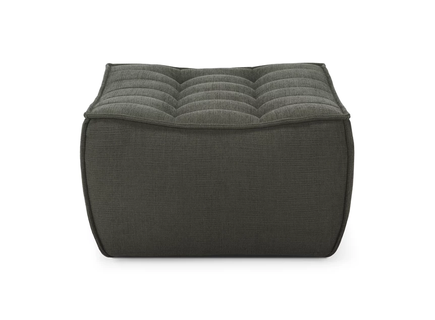 Front Poef N701 Footstool Moss Eco Fabric 20259 Ethnicraft