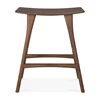 Front Lage barstoel Teak Osso Brown Counter Stool 10178 Ethnicraft