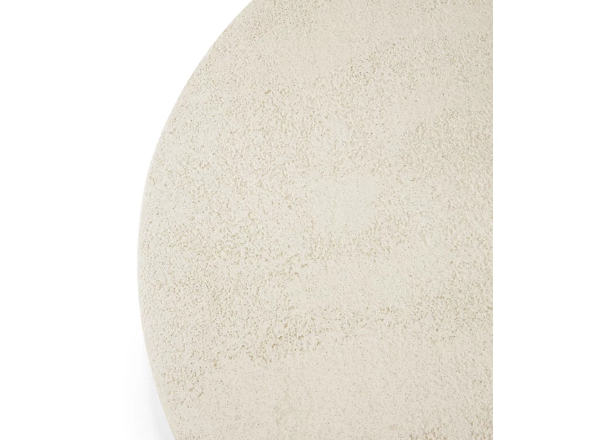 Bovenkant Salontafel Microcement Elements Off White Round Coffee Table 26414 Ethnicraft