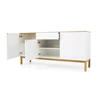 2275-454 patch solid oak tenzo scandinavisch design sideboard white lacque strak witte lak eik dressoir
