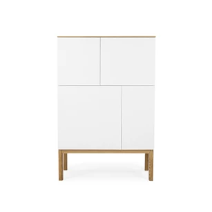 2276-454 patch cabinet barkast solid oak white lacque volle eik witte lak deuren scandinavisch design
