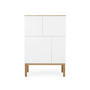 2276-454 patch cabinet barkast solid oak white lacque volle eik witte lak deuren scandinavisch design