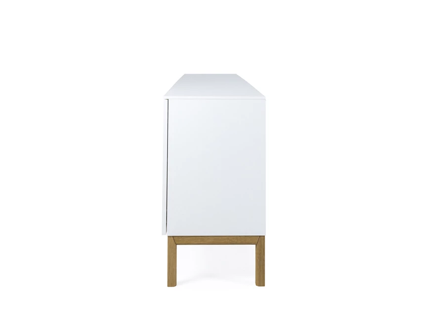 2285-001 solid oak sideboard patch scandinavisch design volle eiken poten deuren lade white lacque tenzo dressoir