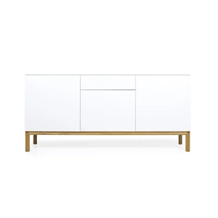 2275-001 patch tenzo scandinavisch design strak witte lak eik dressoir sideboard white lacque solid oak