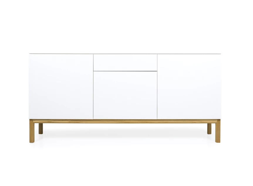 2275-001 patch tenzo scandinavisch design strak witte lak eik dressoir sideboard white lacque solid oak