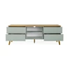 1664-676 sage dot groen eik tv-meubel tenzo 4 laden 4 drawers oak tv-bench scandinavisch design