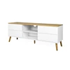 1664-454 eik tv-meubel tenzo 4 laden 4 drawers oak tv-bench white dot wit scandinavisch design