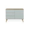 1674-676 sideboard dressoir tenzo dot sage oak 3 laden 1 deur scandinavisch design 3 drawers 1 door hout eik groen