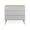 1653-612 dot 3 laden grey eik hout 3 drawers grijs oak scandinavisch design chest commode dressoir