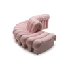 Verstelbare salon Snake DS-600 stof roze De Sede