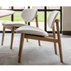 Zijkant Lage stoel low dining chair Odin stof bobby shell white Passe Partout