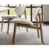 Zijkant Lage stoel low dining chair Odin stof bobby shell white Passe Partout