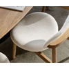 Bovenkant Lage stoel low dining chair Odin stof bobby shell white Passe Partout