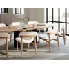 Achterkant Lage stoel low dining chair Odin stof bobby shell white Passe Partout
