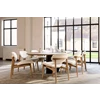 Sfeerfoto Lage stoel low dining chair Odin stof bobby shell white Passe Partout