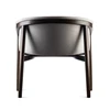 Achterkant Lounge Chair Merano bijzetzetel eik donkerbruin stof beige Estetica Home