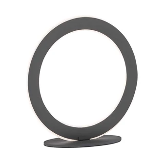 10495 ohio wofi tafellamp cirkel zwart LED 1 lichtbron modern dimbaar kunststof
