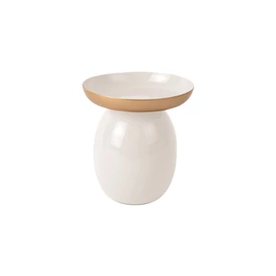 Mila pillar candle holder- small- wit 