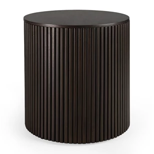 Mahogany Roller Max Dark Brown Round Side Table 35003 Ethnicraft