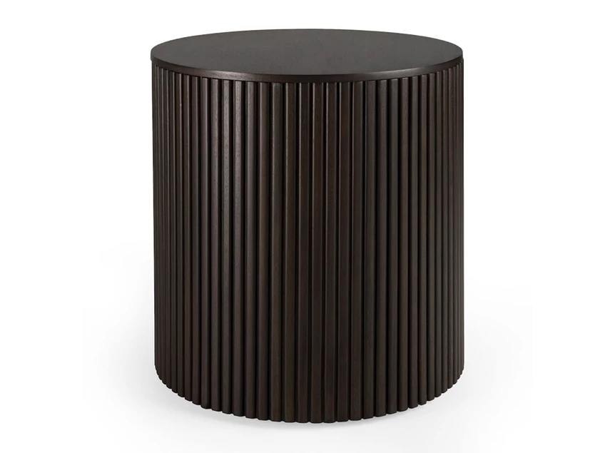 Mahogany Roller Max Dark Brown Round Side Table 35003 Ethnicraft