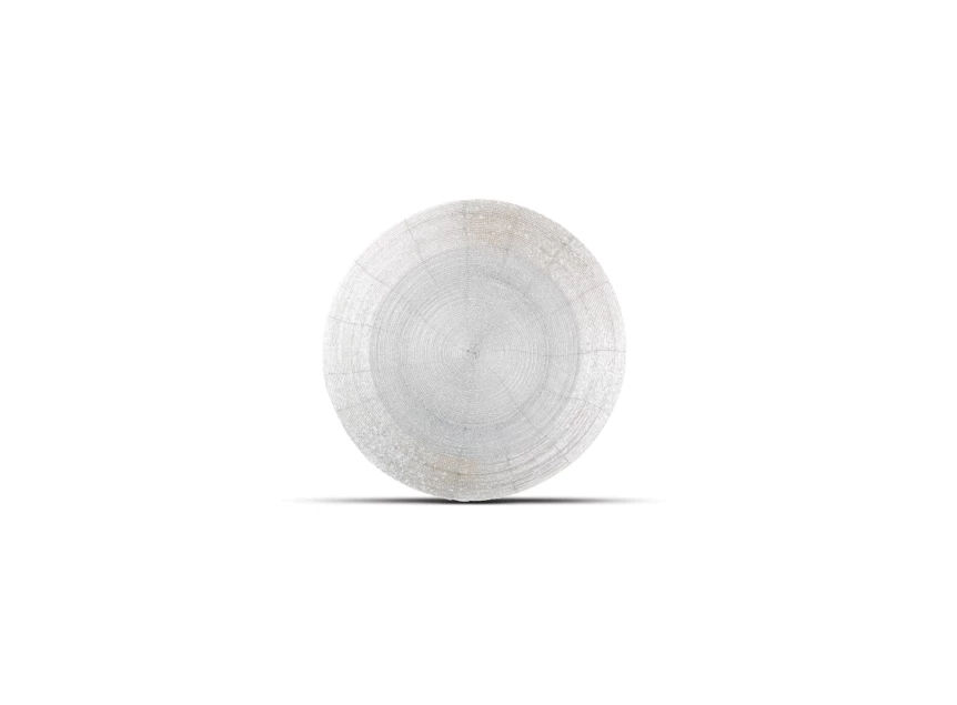 placemat rond wit kralen- 35cm 