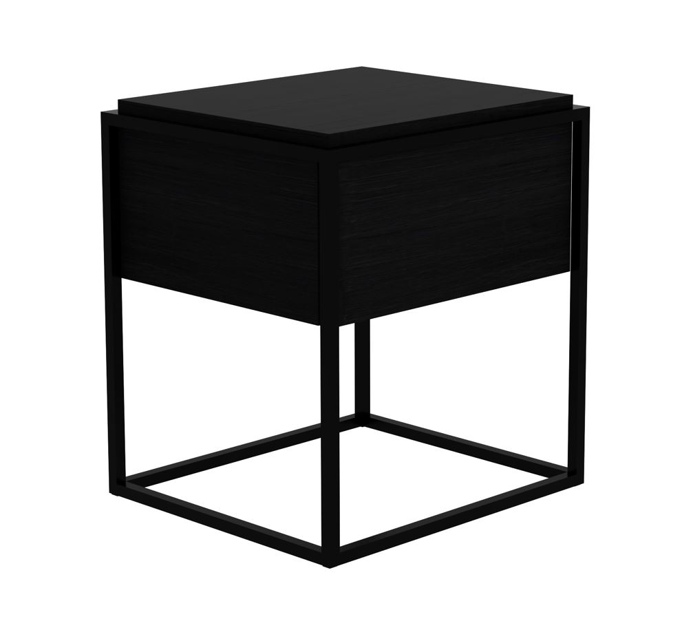Oak Monolit Black Bedside Table Ethnicraft Meubelen Jonckheere