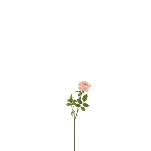 plastiek roos + bladeren- roze (21*11*60)