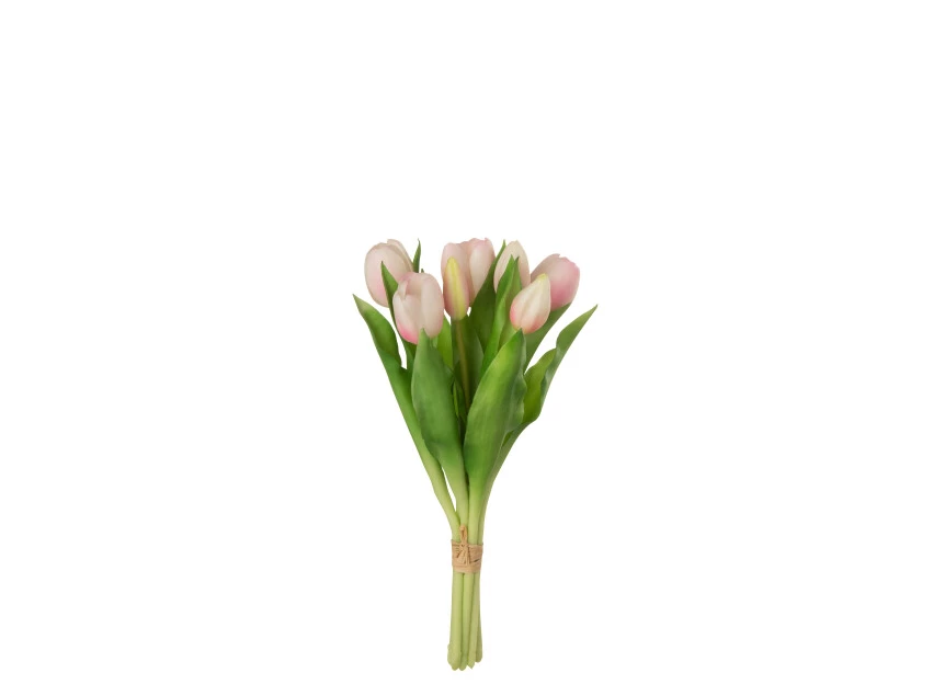 Boeket tulpen- 7stuks- pu- licht roze- small 