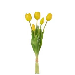 Boeket tulpen- 5stuks- pu- geel- medium 