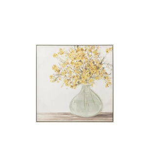 Schilderij boeket bloemen- canvas/verf- mix 