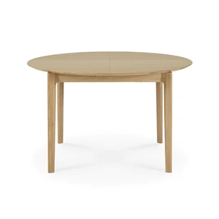 Oak Bok Round Extendable Dining Table 51527 Ethnicraft modern design
