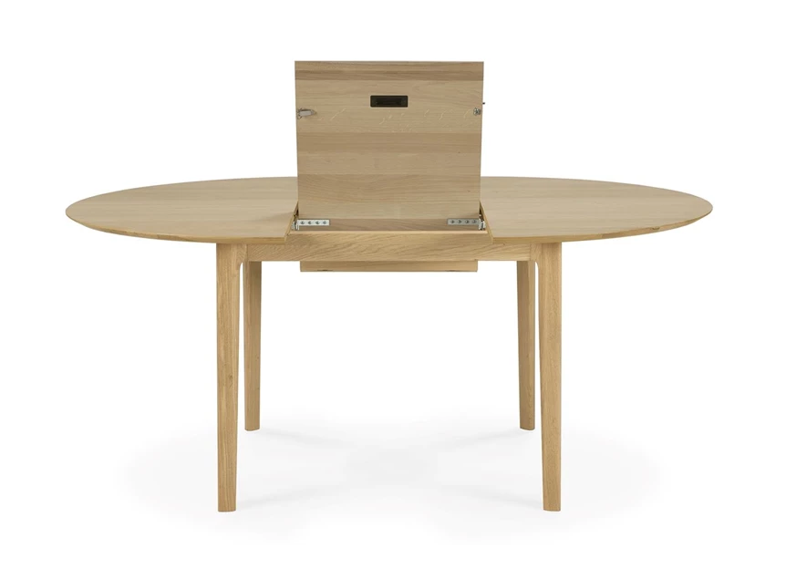 Open Oak Bok Round Extendable Dining Table 51527 Ethnicraft modern design