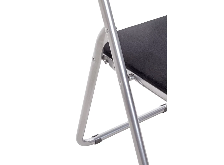 Klapstoel Niklas aluminium frame zwart rugkussen zitkussen 47583 schuin vooraanzicht open detail