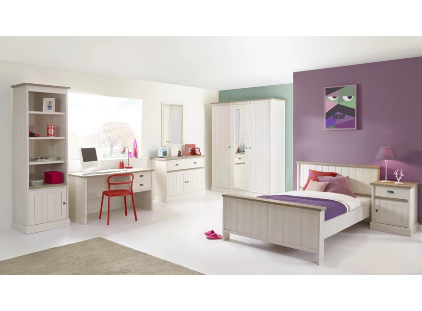 K3S1 kleerkast hout spiegel slaapkamer jeugdkamer York meubar landelijk draaideurkast