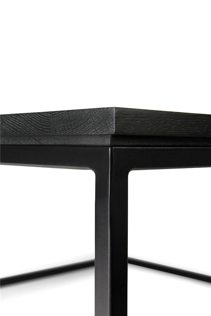 Oak Thin Black Coffee Table Ethnicraft Meubelen Jonckheere