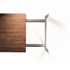 Detail Verlengbare tafel Palo massief hout eik natuur poot inox Willisau