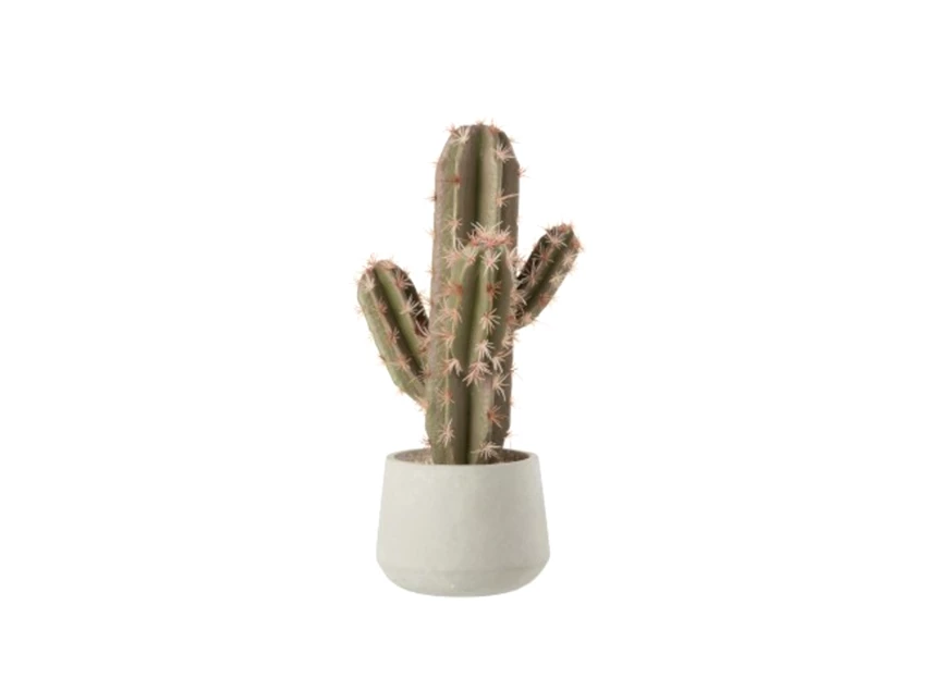 4117 Jolipa J-Line Kunstplant Cactus in grijze Pot H45cm