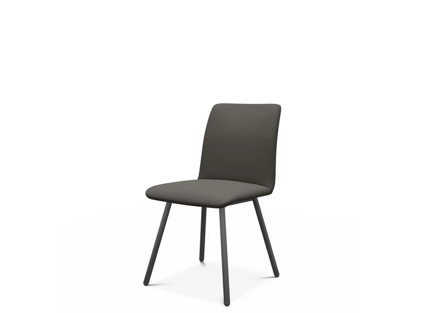Pisa ep79 stoel perfecta lederlook mat antraciet epoxy charme c872 grijs