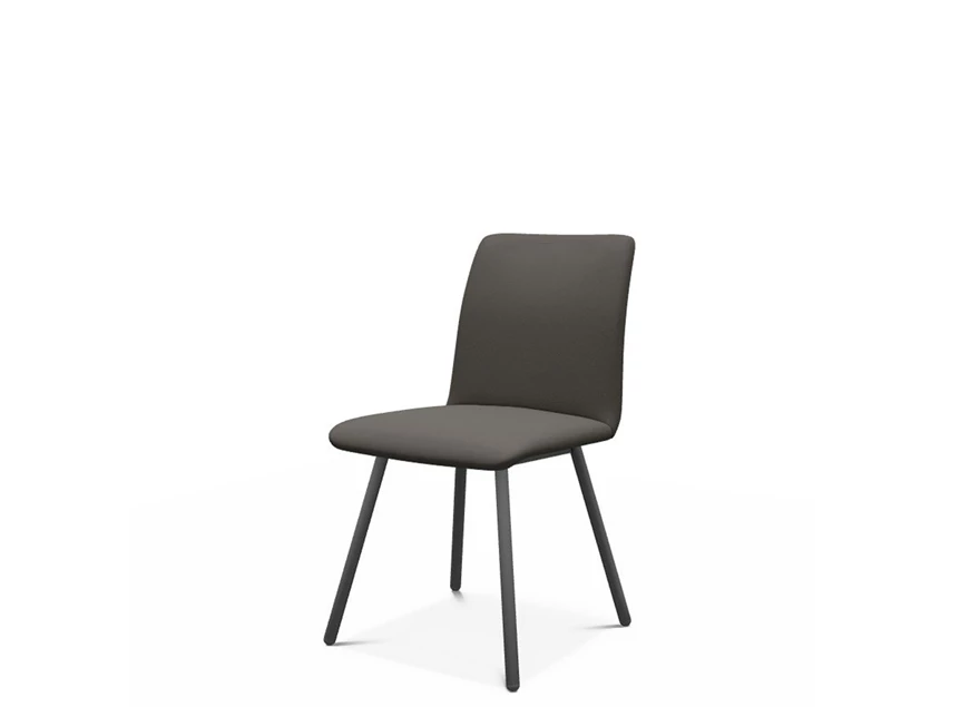 Pisa ep79 stoel perfecta lederlook mat antraciet epoxy charme c872 grijs