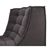 Zijde Ronde hoek N701 45° Round Corner Modular Sofa Dark Grey 20195 EThnicraft